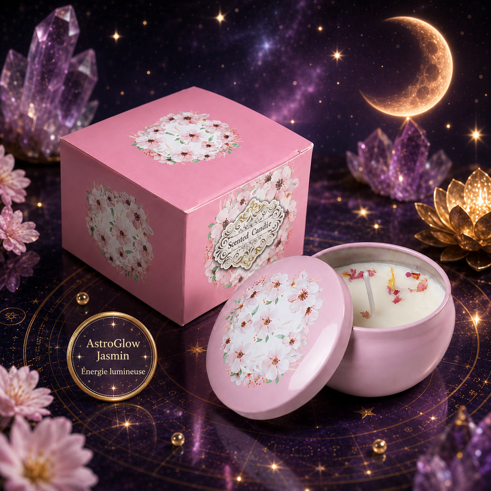 Bougie Céleste — Jasmin · Énergie Lumineuse