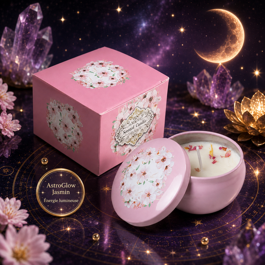 Bougie Céleste — Jasmin · Énergie Lumineuse