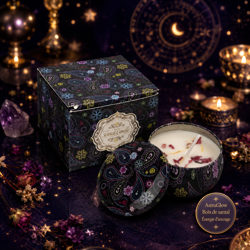 Bougie Céleste — Bois de Santal · Énergie d'Ancrage