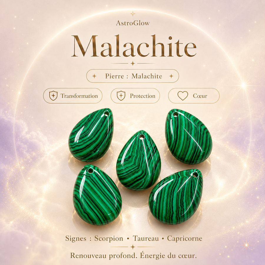 Pierre Malachite — Transformation, Protection & Énergie du Cœur