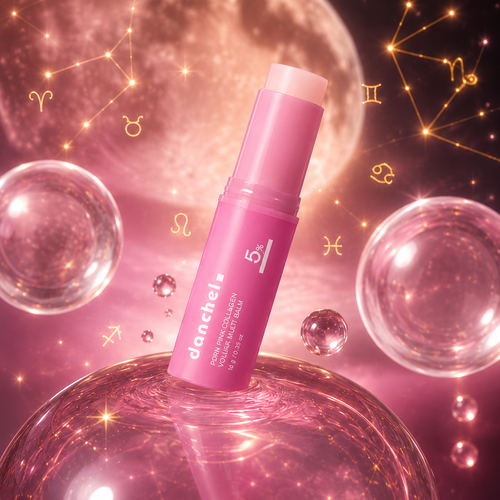 Baume PDRN Pink Collagen — univers cosmique avec signes du zodiaque