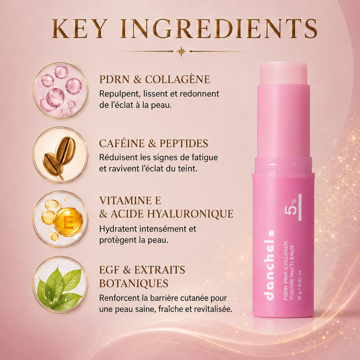 Baume PDRN Pink Collagen — ingrédients clés détaillés
