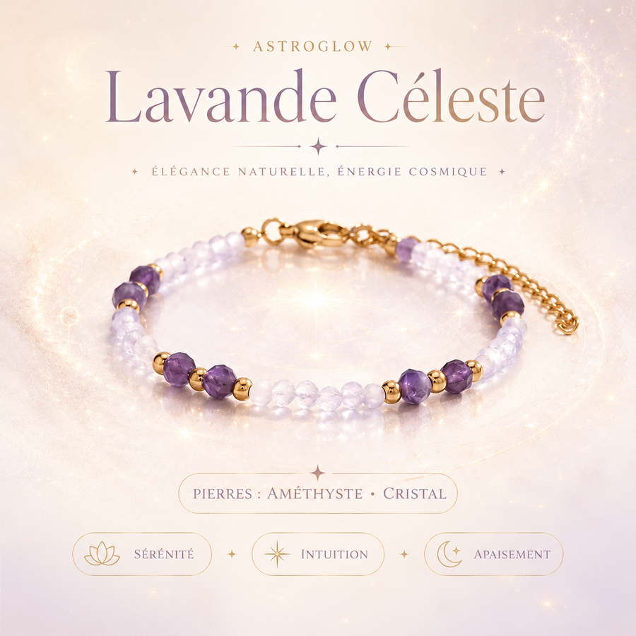 Bracelet Lavande Céleste — Sérénité & Intuition