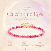 Bracelet Calcédoine Rose — Douceur & Communication du Cœur