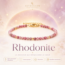 Bracelet Rhodonite — Douceur, Amour de Soi & Rééquilibre du Cœur