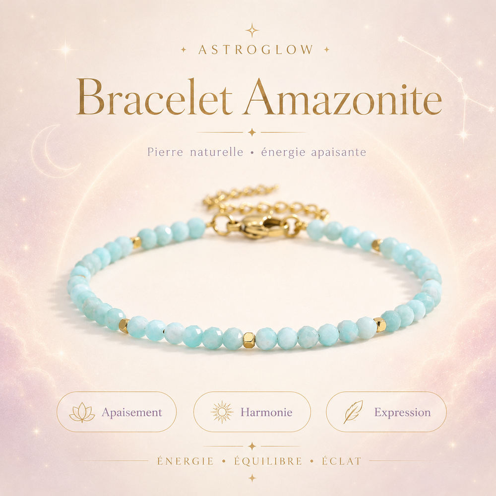 Bracelet Amazonite — Apaisement, Harmonie & Expression