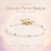 Bracelet Pierre Blanche ✨ Pierre Naturelle AstroGlow