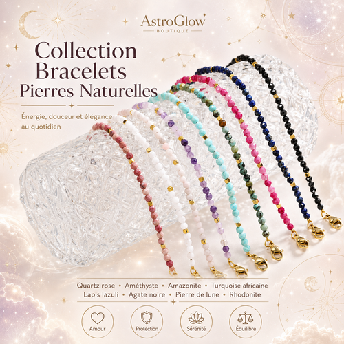 Bracelet Agate Noire — Protection, Ancrage & Confiance