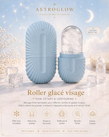 Roller Glacé Visage — Bleu Ciel · Soin Liftant & Contouring