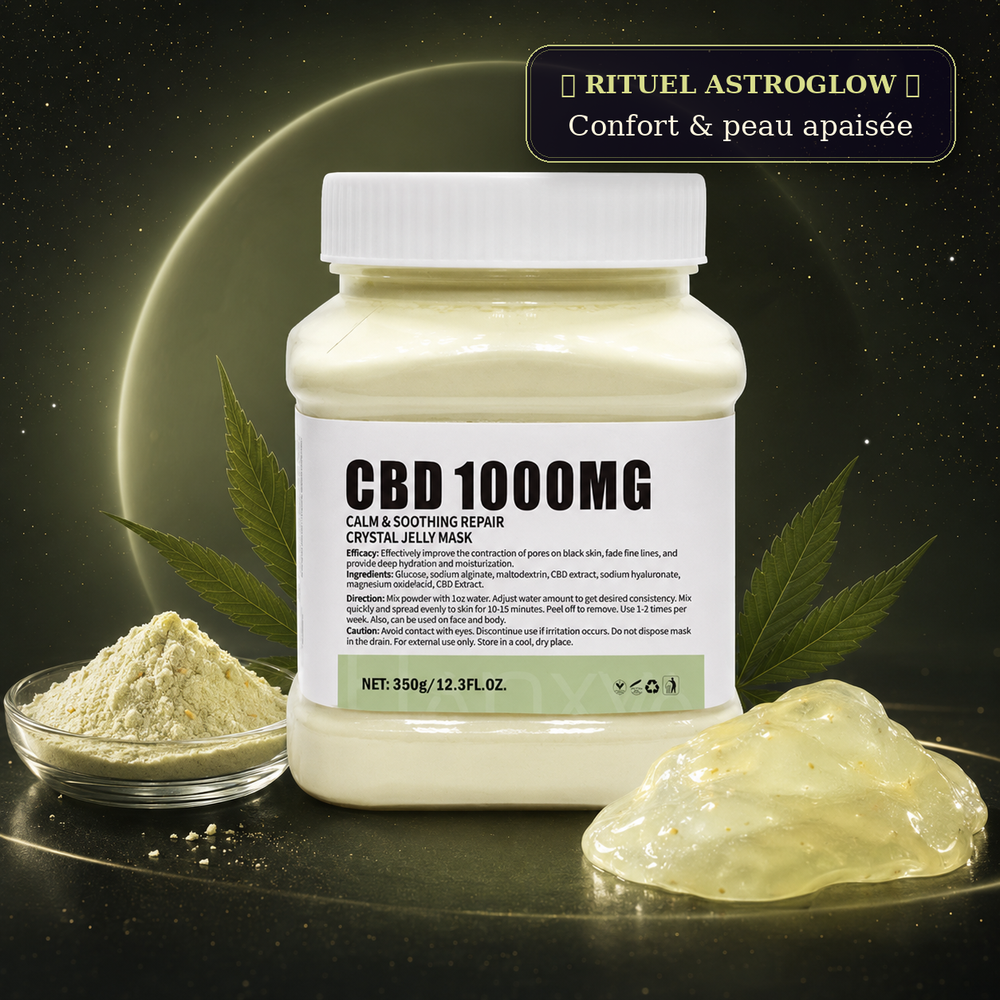 Masque Crystal Jelly CBD 1000mg — Apaisement Profond & Confort Céleste