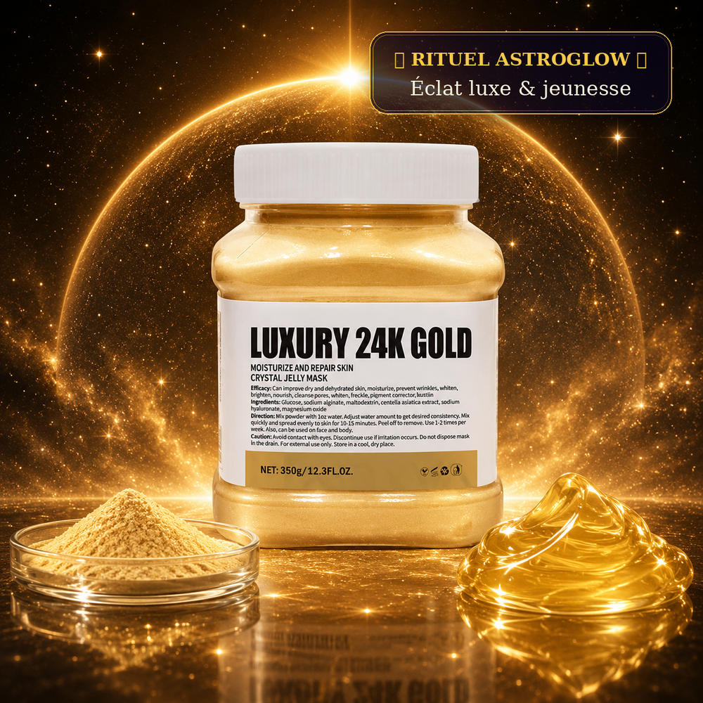Masque Crystal Jelly Or 24K Luxe — Éclat Précieux & Jeunesse Stellaire